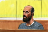Court sketch of fourth terror plotter Ibrahim Abbas