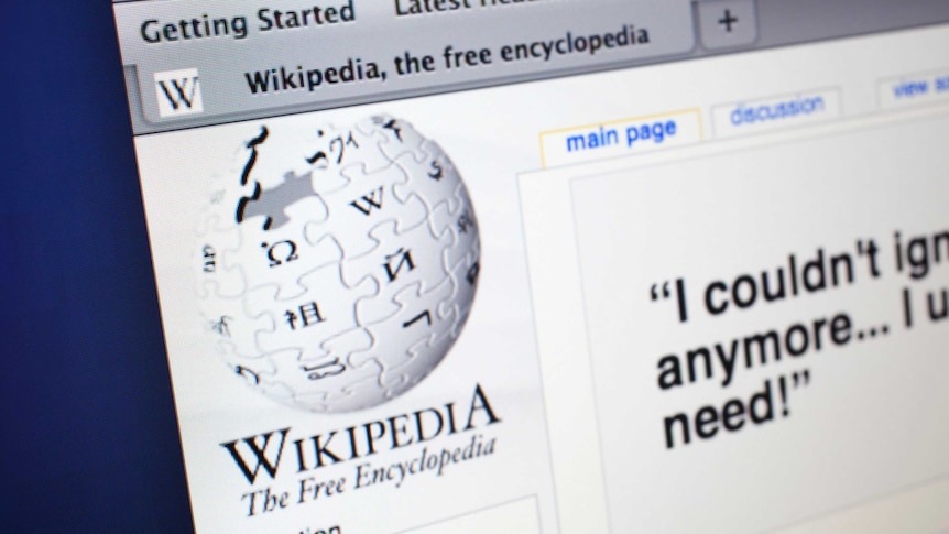 Image of Wikipedia webpage