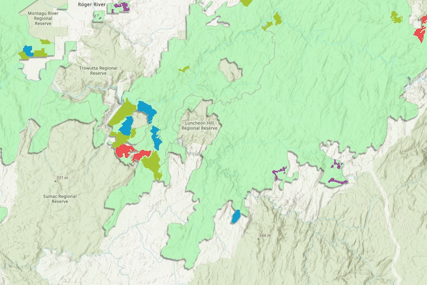 A map showing areas earmarked for logging 