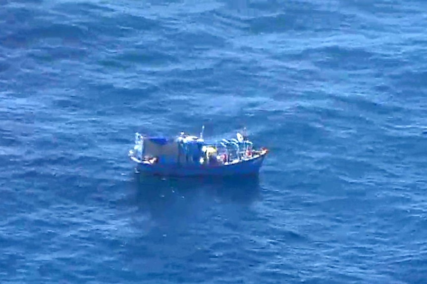 An asylum seeker boat off the Dampier coast