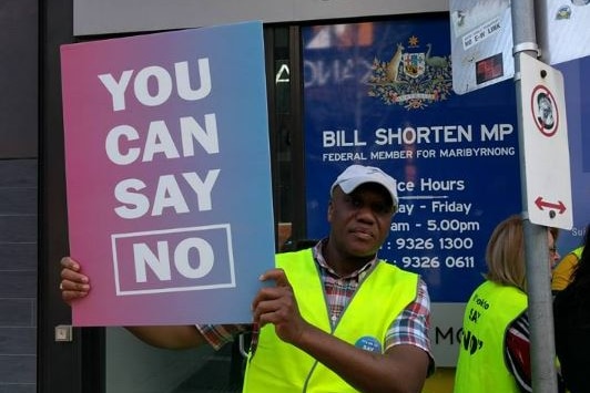 Pastor Seyi Oluwasola campaigning against same sex marriage in 2017
