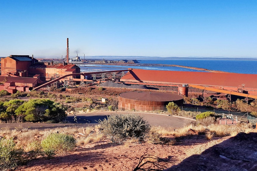 A wide shot of the Whyalla Steelworks