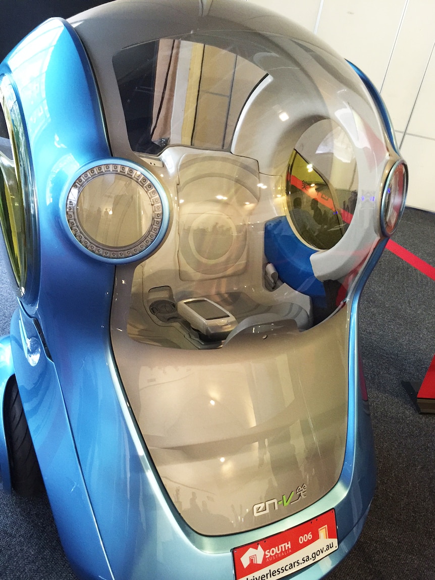 driverless car displayed in Adelaide