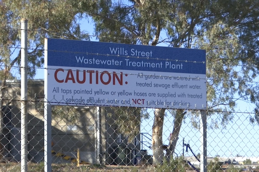 Signage for Broken Hill's Memorial Oval testing site.