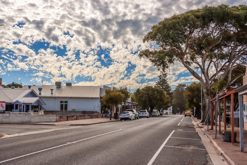 the main street of a coastal Australian town