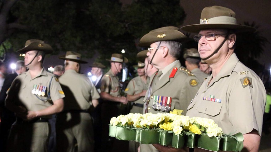 Army veterans at the Kings Park dawn service