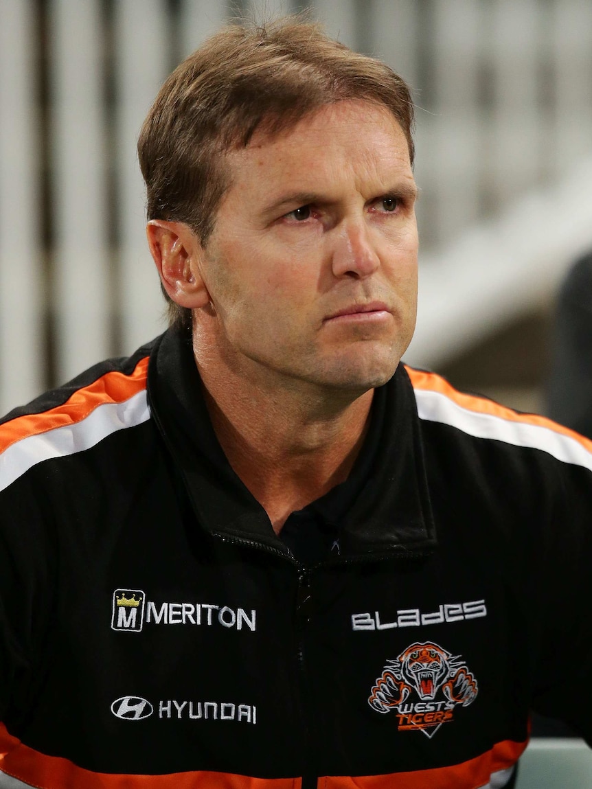Mick Potter coaches Wests Tigers
