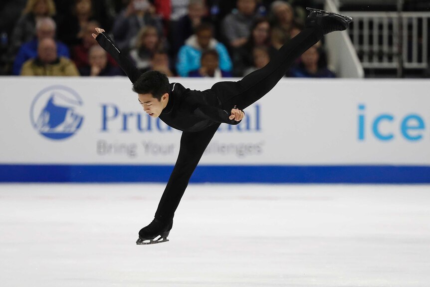 Nathan Chen performs at the U.S. Figure Skating Championships in San Jose on January 6, 2018.