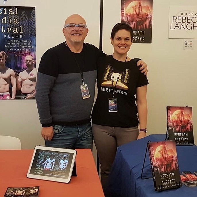 Kevin Klehr and Rebecca Langham at a book convention