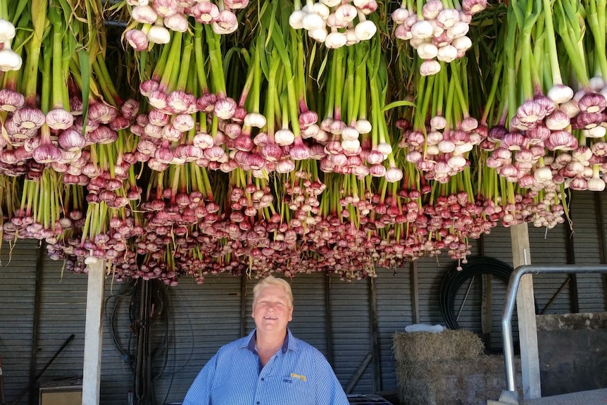 A man with garlic