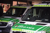 Ambulances outside Royal Perth Hospital