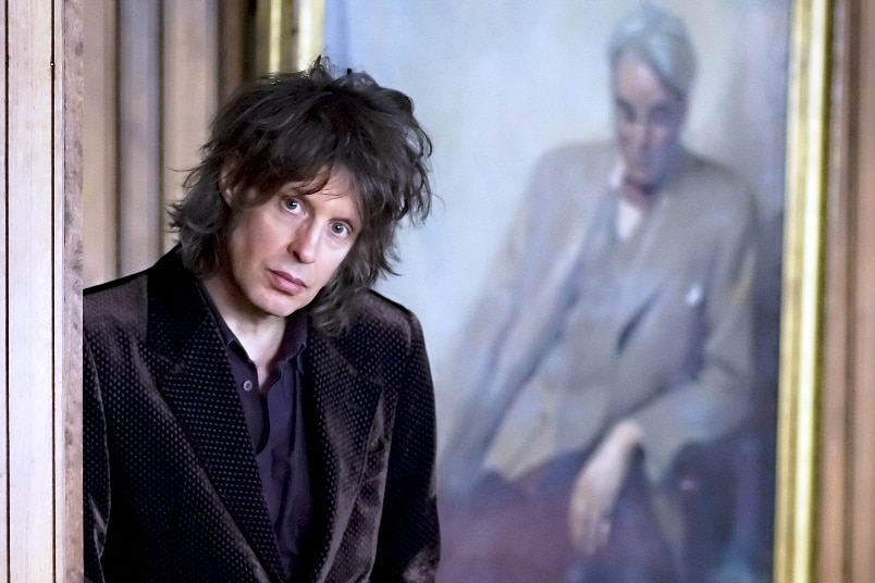 Mike Scott of The Waterboys (in front of portrait of W.B.Yeats)