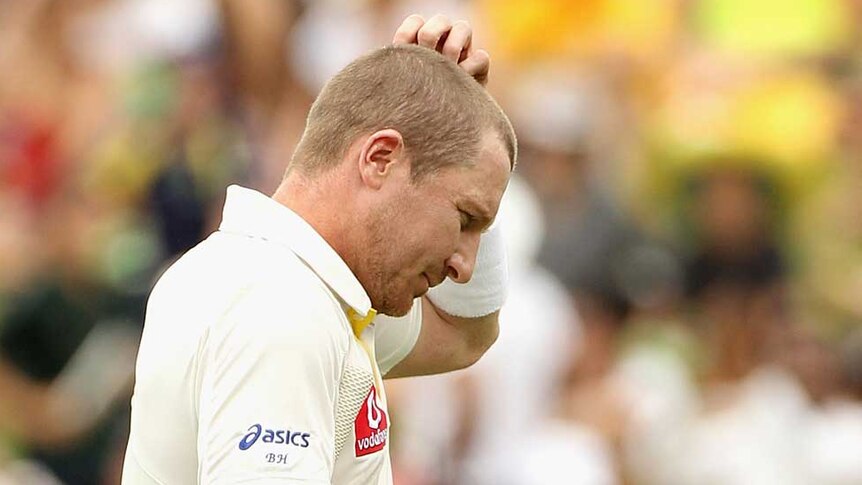 Under pressure ... Brad Haddin has averaged just 10.6 in his last four Tests for Australia