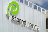 Generic TV still of Storm Financial sign on building