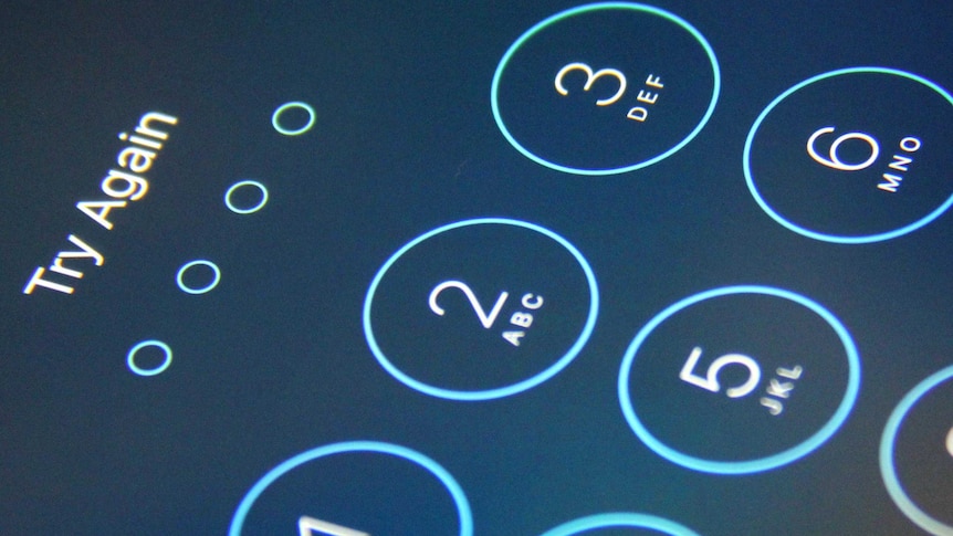 Lock screen on an iPhone, February 2016.