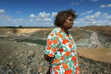Traditional owner looks over a uranium mine 