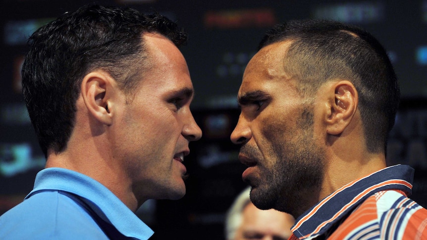 Boxers Daniel Geale and Anthony Mundine