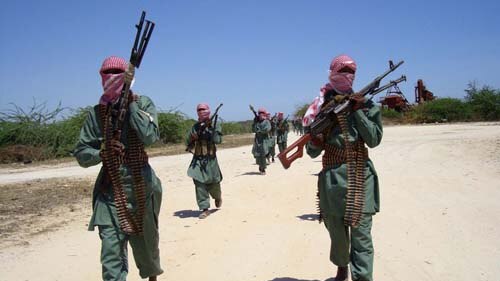 Al-Shabaab conduct military exercises inside Somalia.