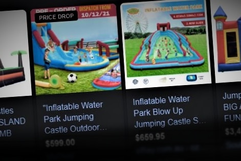 Jumping castles and inflatable play equipment for sale online.