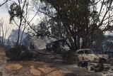 House destroyed by fire at Cudlee Creek, SA