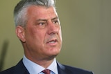 Kosovo's President Hashim Thaci attends an interview with Reuters in Berlin, Germany, April 29, 2019.