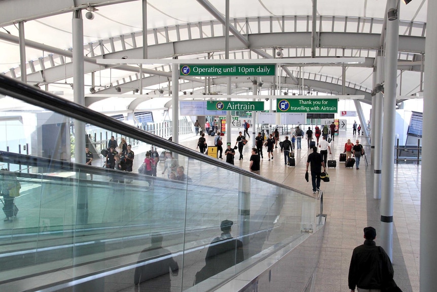 Airtrain station at Brisbane's Domestic Airport.