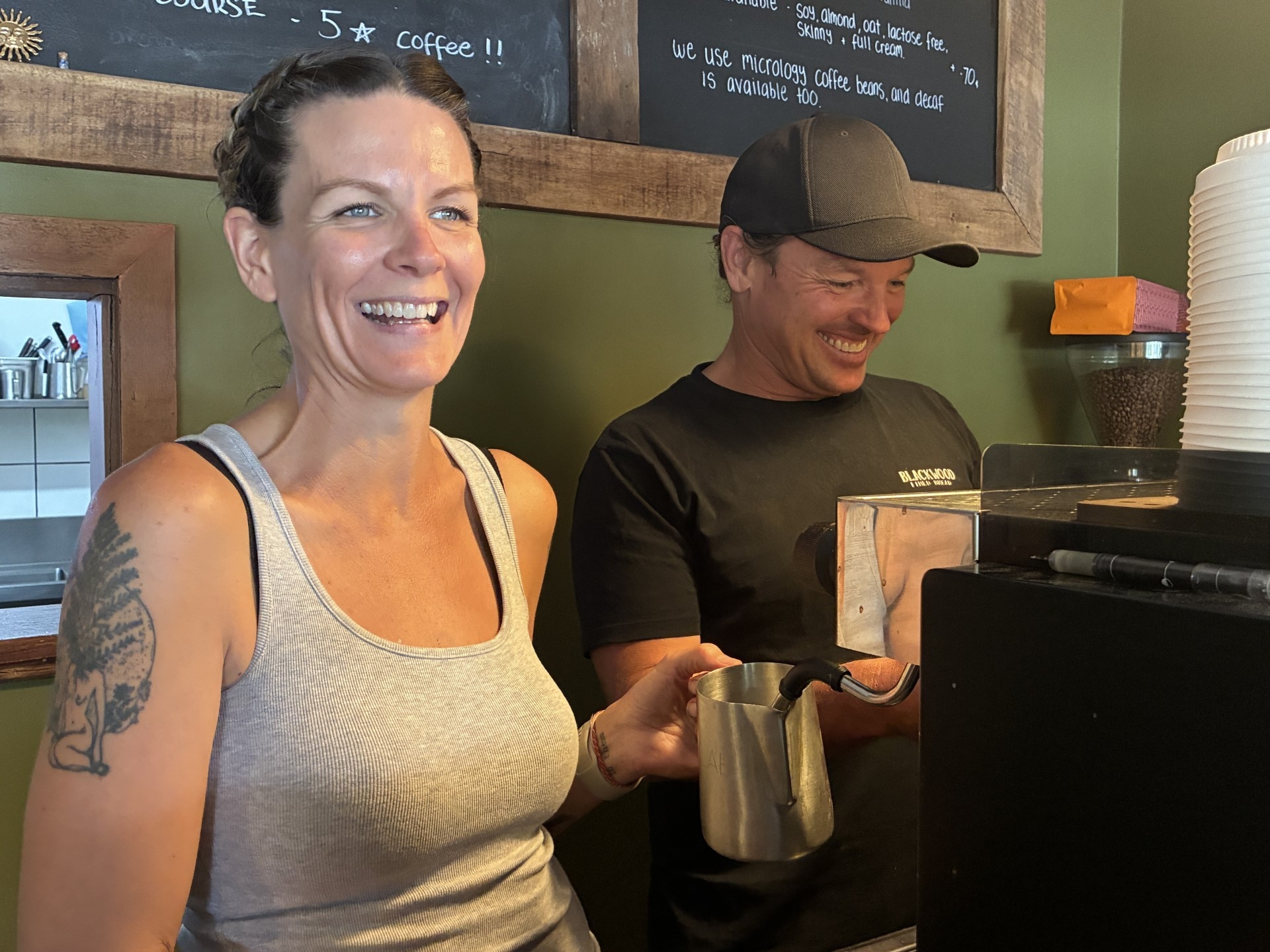 Hayley Rubery in her coffee shop in Nannup.