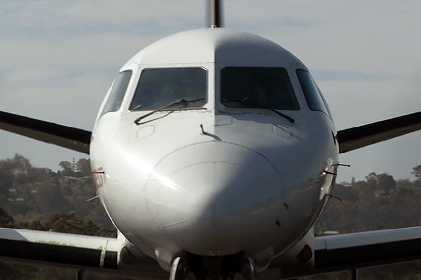 A close up on the nose of an aircraft.