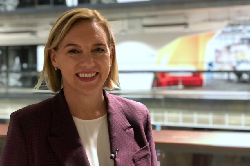 NAB group chief people officer Susan Ferrier smiles at the camera.