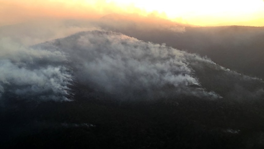 Smoke billowing from Namadgi National Park.