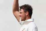 James Pattinson in action for Australia against Somerset