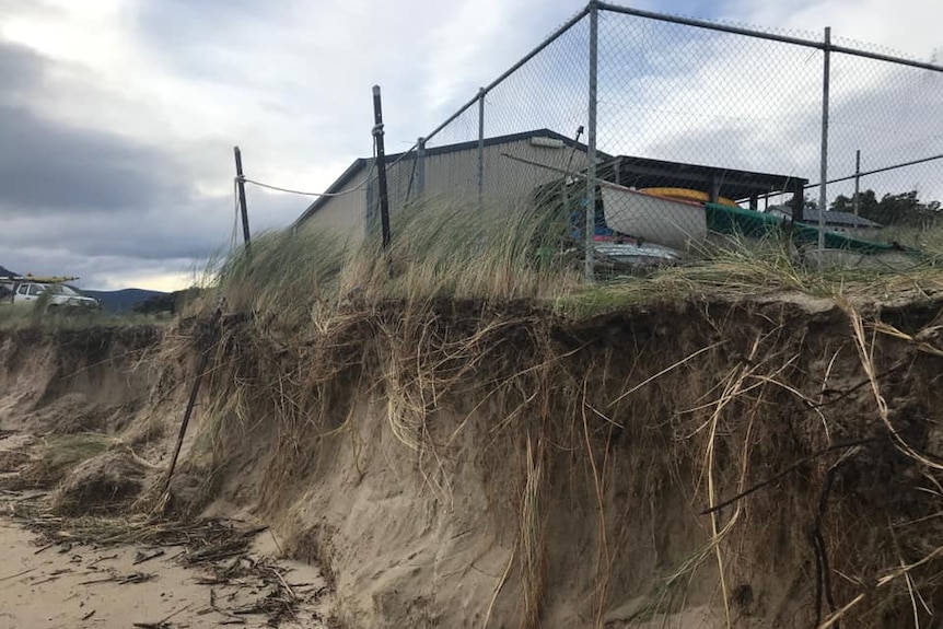 Erosion at the Bruny Island Boat Club