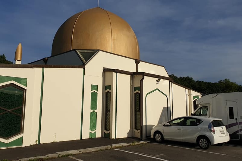 A mosque against the blue sky