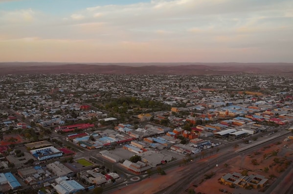 Point de vue élevé de la ville de Broken Hill
