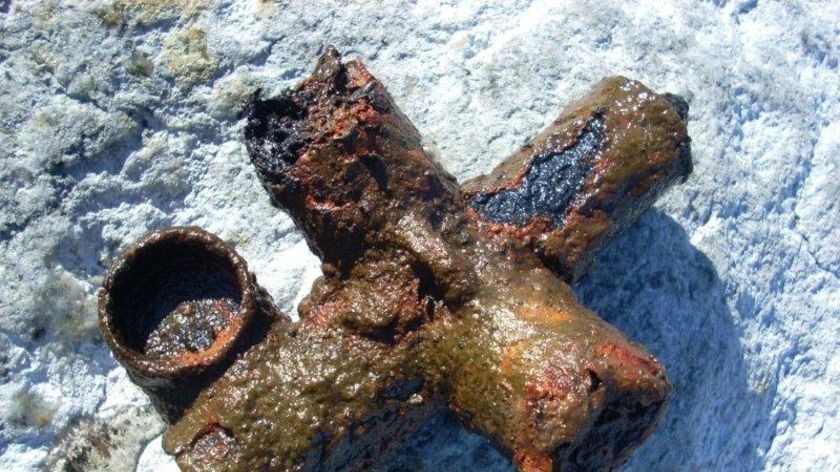 Fragment of Vickers Monoplane used by Douglas Mawson, found in Antarctica