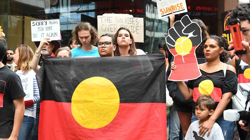 Protest outside Channel 7's Sunrise studios