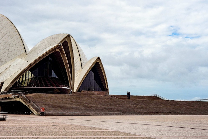 Empty steps leading up to the Sydney Opera House