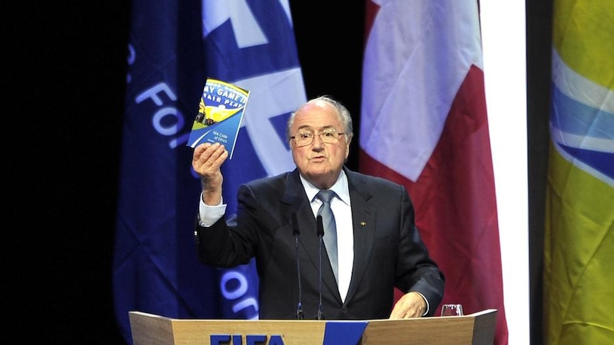 Hacked ... FIFA president Sepp Blatter.