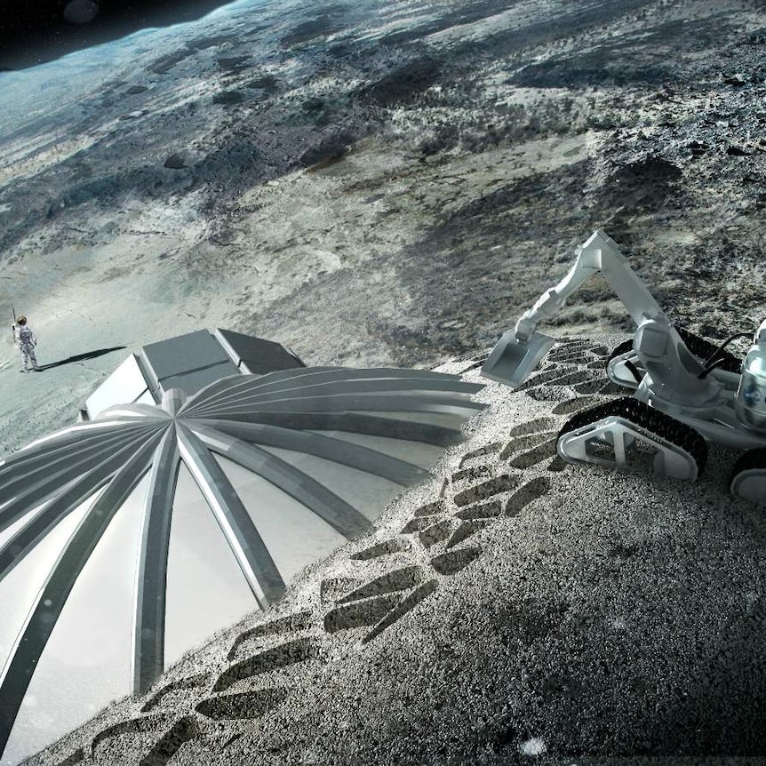 European Space Agency modelling of a lunar base.