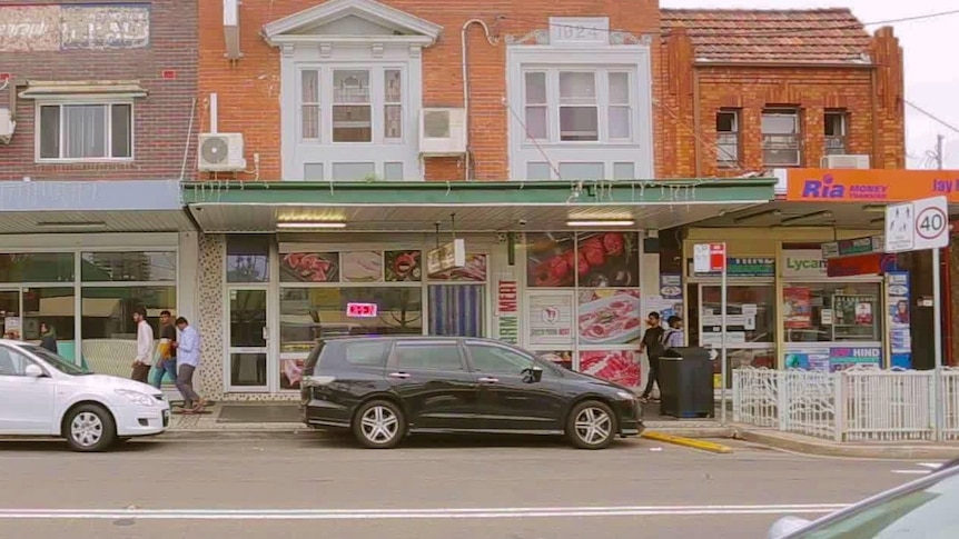 A building on a street