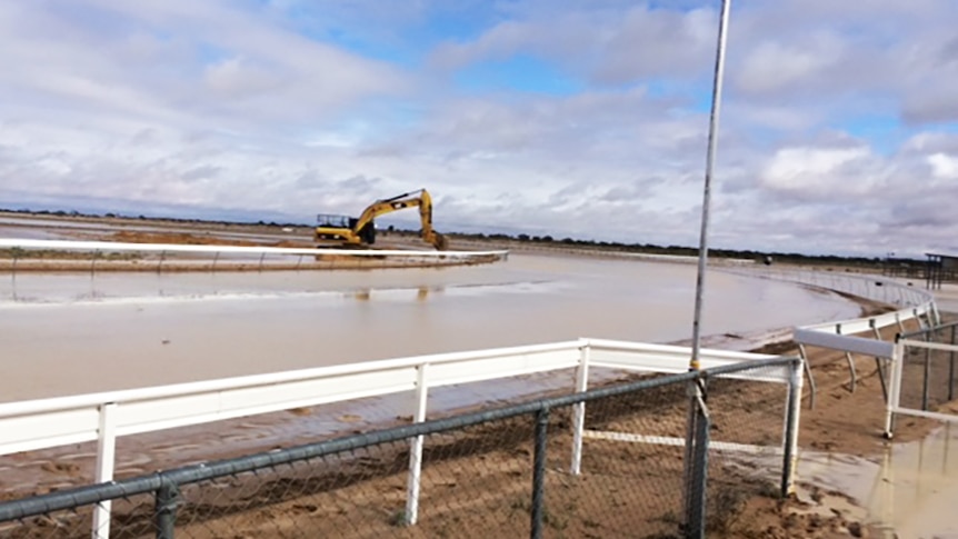 Flooded Birdsville racetrack