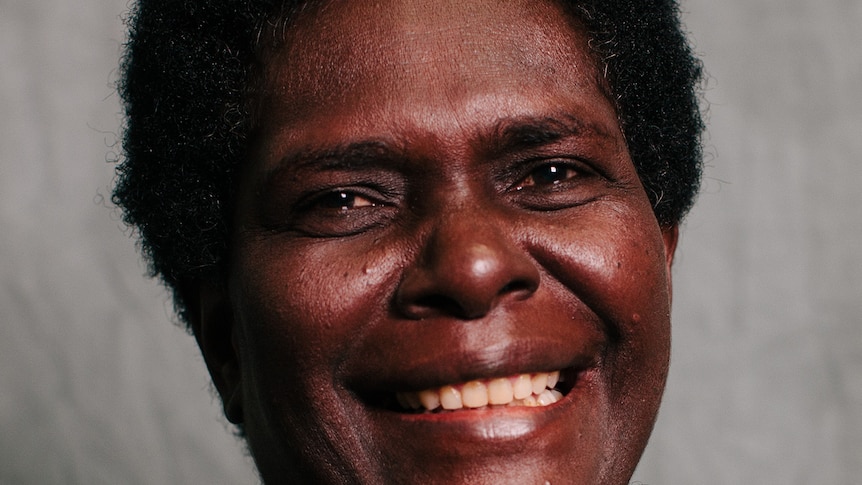 Rose Pihei, a women from the Autonomous Region of Bougainville, smiling