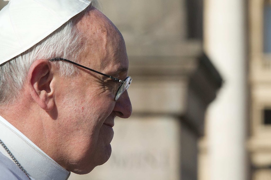 Pope Francis before his inaugural papal mass, 2013