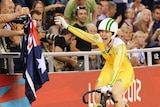 Anna Meares wins the Olympic women's sprint cycling gold for Australia at the London Olympics.