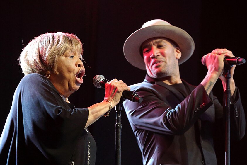 Mavis Staples and Ben Harper performing live on stage at Bluesfest 2019