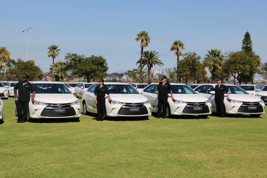 Shofer drivers at the launch of the service in Perth