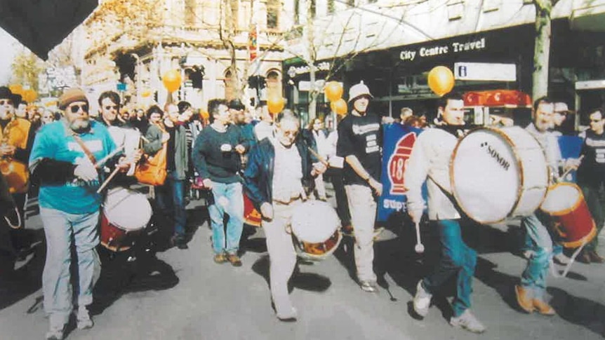 Live music supporter march towards Parliament House