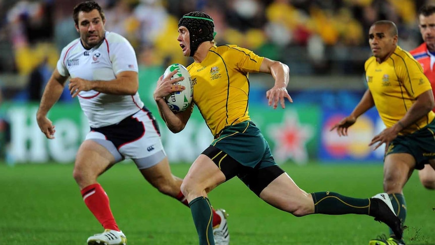Berrick Barnes lifted the injury cloud hanging over the Wallabies slightly with an assured showing against USA.