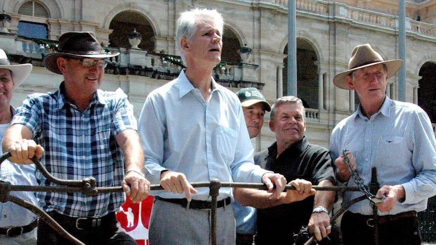 Parliament protest: Farmers rally against coal seam gas mining.