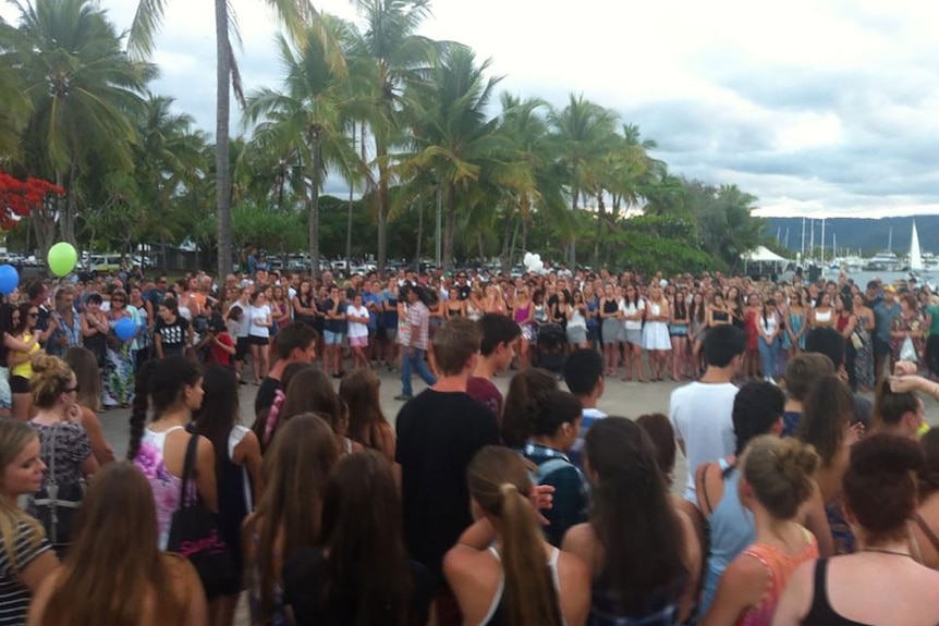 Hundreds gather at Sugar Wharf in Port Douglas to remember Daniel Smith